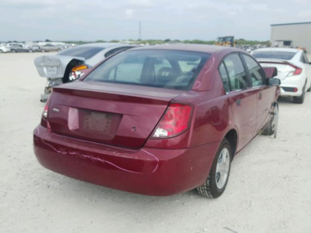 1G8AG52F04Z149776 - 2004 SATURN ION LEVEL MAROON photo 4