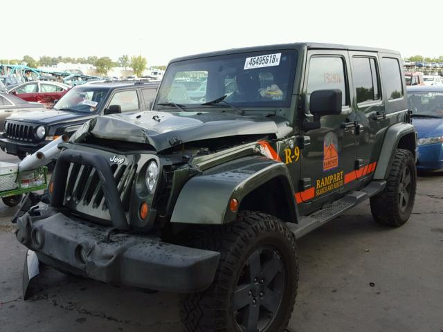 1J4GA59147L197200 - 2007 JEEP WRANGLER S GREEN photo 2