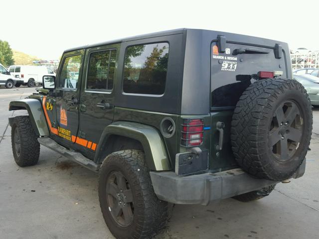 1J4GA59147L197200 - 2007 JEEP WRANGLER S GREEN photo 3