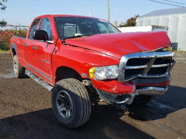 3D7KS28DX5G743800 - 2005 DODGE RAM 2500 S წითელი ფოტო 1