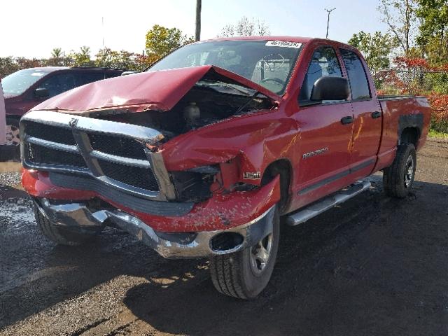 3D7KS28DX5G743800 - 2005 DODGE RAM 2500 S წითელი ფოტო 2
