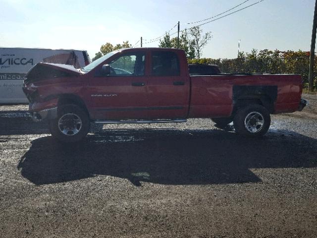 3D7KS28DX5G743800 - 2005 DODGE RAM 2500 S წითელი ფოტო 9