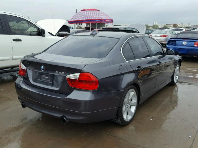 WBAVB73528KY64853 - 2008 BMW 335 I CHARCOAL photo 4