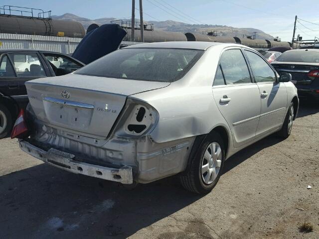 4T1BE32K43U142208 - 2003 TOYOTA CAMRY LE SILVER photo 4