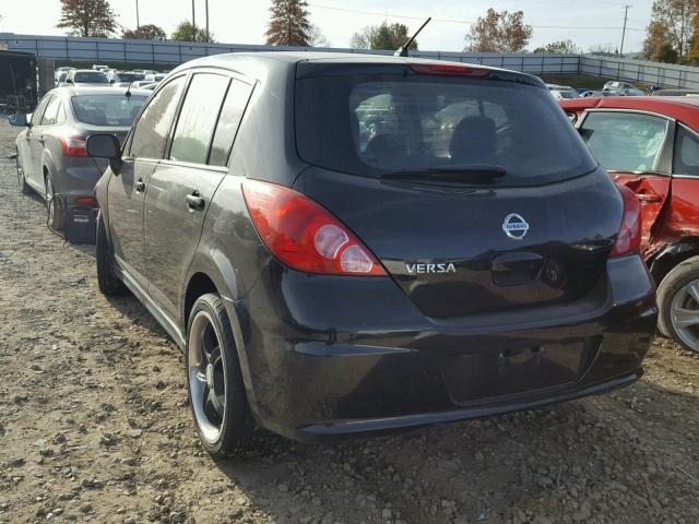 3N1BC1CPXBL408772 - 2011 NISSAN VERSA S BLACK photo 3