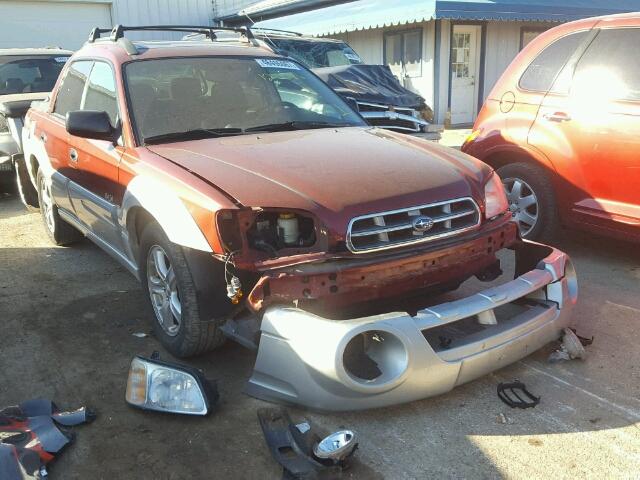 4S4BT62C737111971 - 2003 SUBARU BAJA RED photo 1