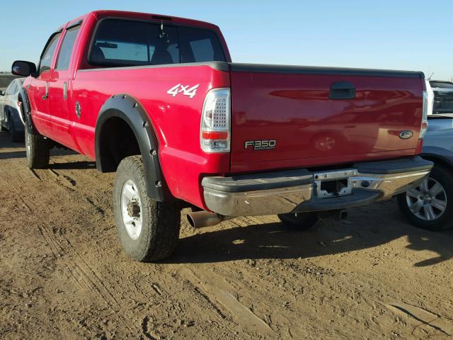 1FTSW31S71EC84921 - 2001 FORD F350 SRW S RED photo 3