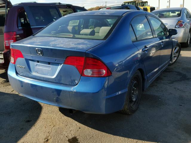 2HGFA16506H517983 - 2006 HONDA CIVIC LX BLUE photo 4