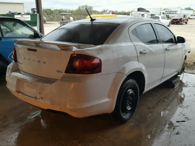 1C3CDZBG8DN768273 - 2013 DODGE AVENGER R/ WHITE photo 4