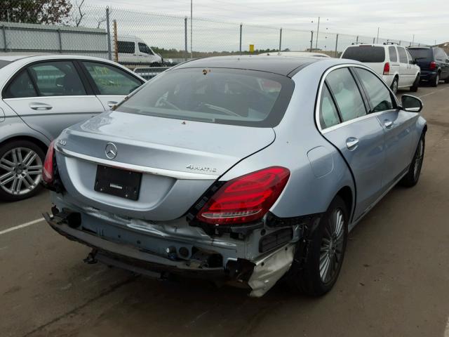 55SWF4KB3FU062550 - 2015 MERCEDES-BENZ C 300 4MAT SILVER photo 4