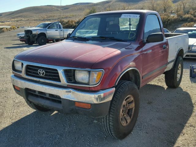 4TAUN61C8SZ011112 - 1995 TOYOTA TACOMA BURGUNDY photo 2