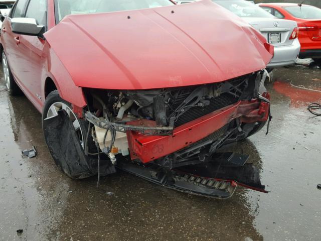 3LNHM26T97R613096 - 2007 LINCOLN MKZ RED photo 9