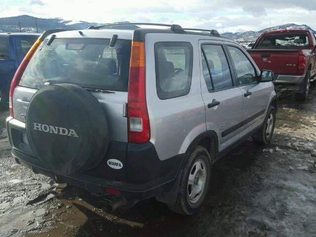 JHLRD78442C073520 - 2002 HONDA CR-V LX SILVER photo 4