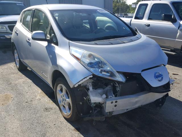 JN1AZ0CP1CT016684 - 2012 NISSAN LEAF SV GRAY photo 1