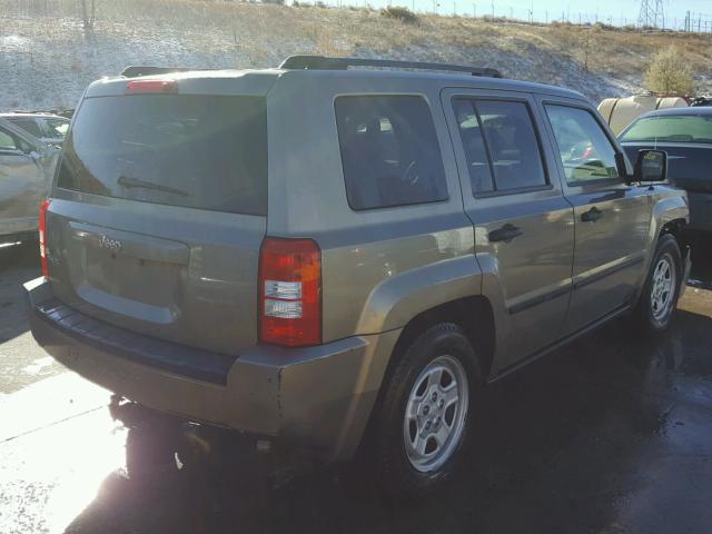 1J8FF28W68D669268 - 2008 JEEP PATRIOT SP GOLD photo 4