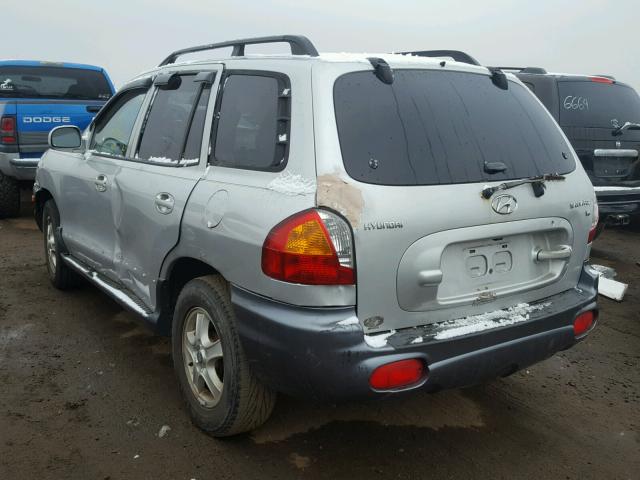 KM8SC13D14U720356 - 2004 HYUNDAI SANTA FE G SILVER photo 3