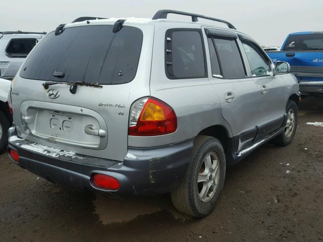 KM8SC13D14U720356 - 2004 HYUNDAI SANTA FE G SILVER photo 4