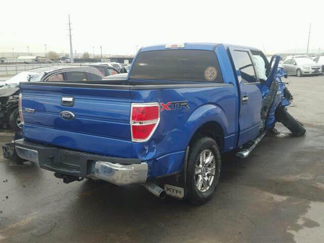 1FTFW1ET0CKD89734 - 2012 FORD F150 SUPER BLUE photo 4