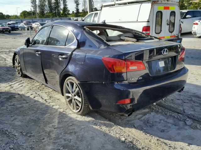 JTHBK262985070911 - 2008 LEXUS IS 250 BLUE photo 3