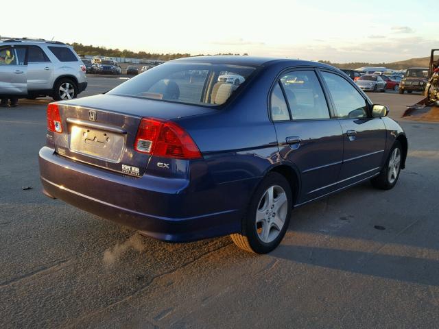 2HGES26764H607717 - 2004 HONDA CIVIC EX BLUE photo 4