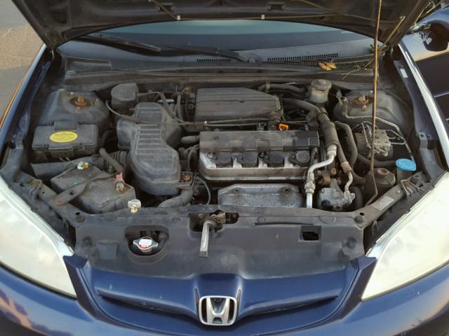 2HGES26764H607717 - 2004 HONDA CIVIC EX BLUE photo 7