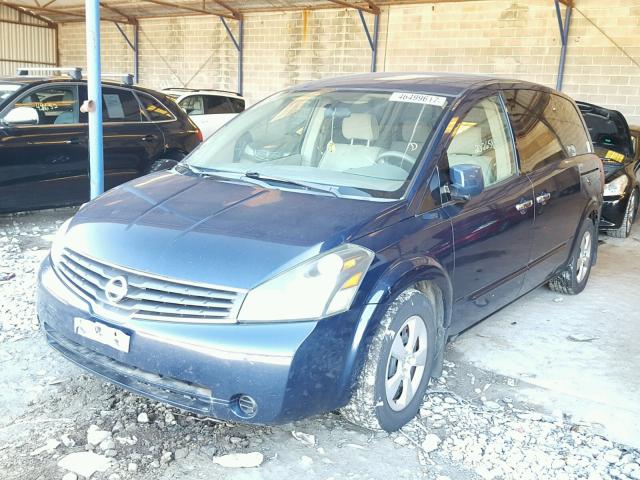 5N1BV28U27N134367 - 2007 NISSAN QUEST S BLUE photo 2