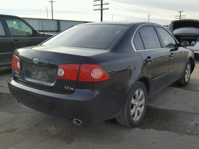 KNAGE124465046381 - 2006 KIA OPTIMA LX BLACK photo 4