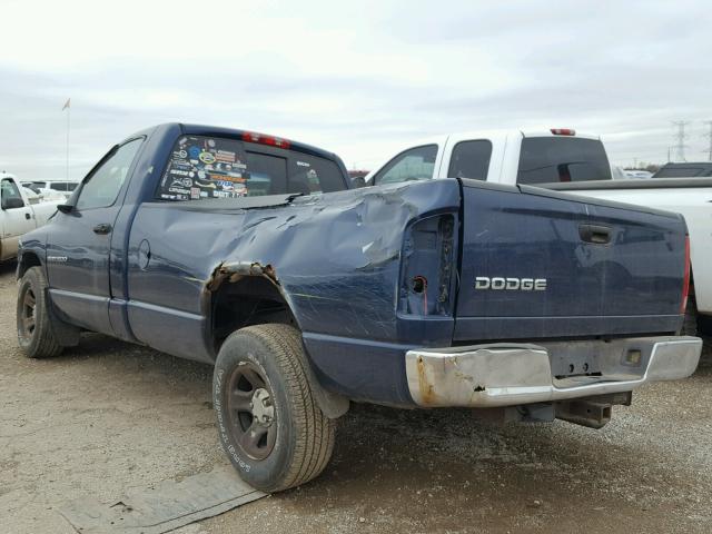 1B7HA16N52J119667 - 2002 DODGE RAM 1500 BLUE photo 3