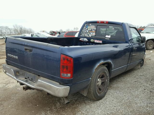 1B7HA16N52J119667 - 2002 DODGE RAM 1500 BLUE photo 4