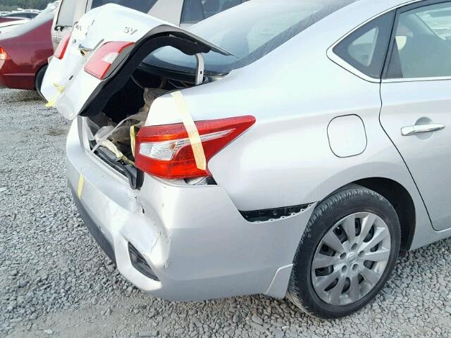 3N1AB7AP1GY237733 - 2016 NISSAN SENTRA S SILVER photo 9