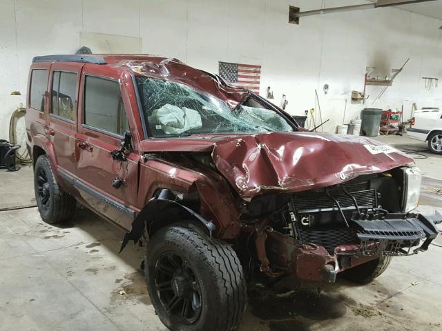 1J8HG48K77C676152 - 2007 JEEP COMMANDER RED photo 1