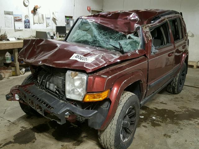 1J8HG48K77C676152 - 2007 JEEP COMMANDER RED photo 2