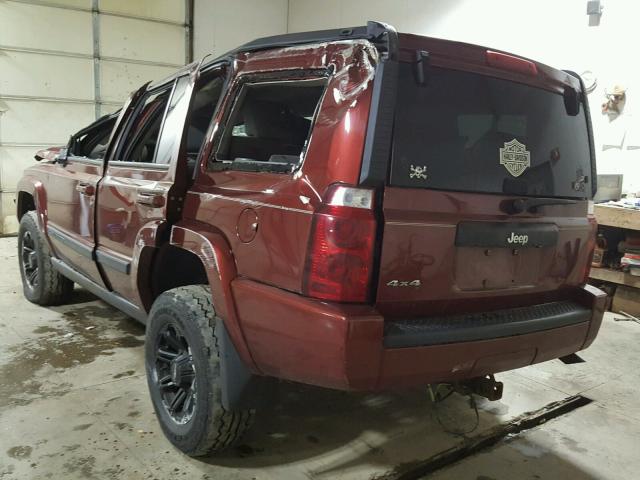 1J8HG48K77C676152 - 2007 JEEP COMMANDER RED photo 3