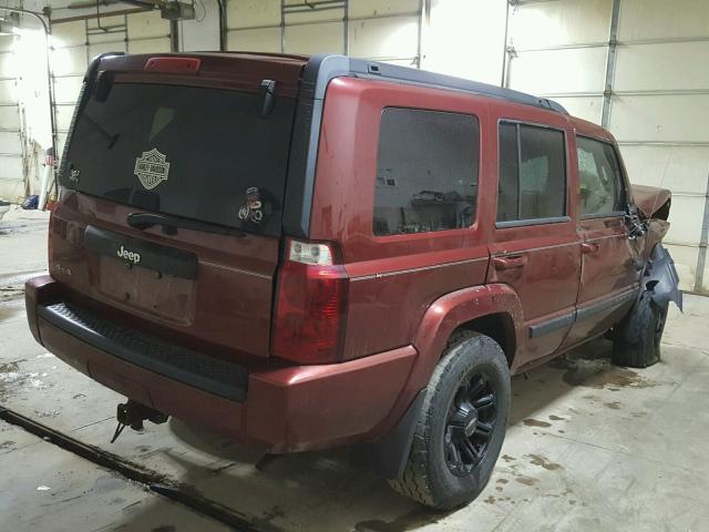 1J8HG48K77C676152 - 2007 JEEP COMMANDER RED photo 4