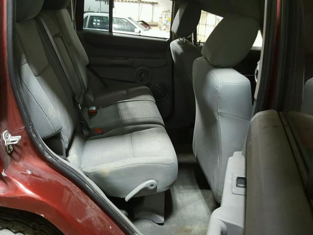 1J8HG48K77C676152 - 2007 JEEP COMMANDER RED photo 6