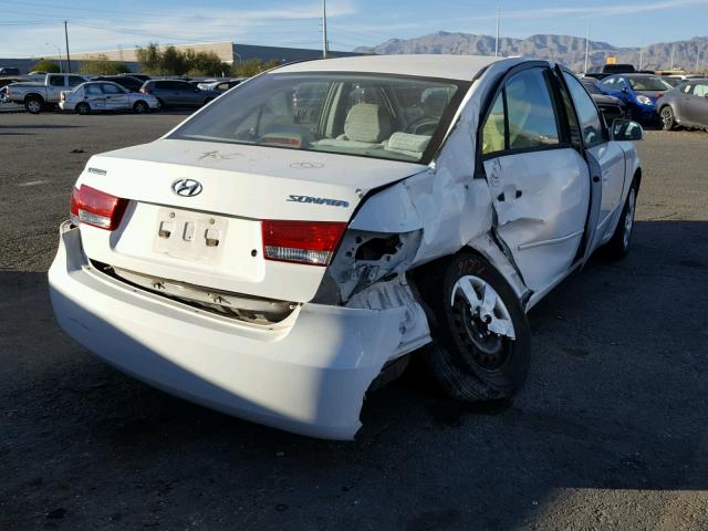 5NPET46C56H104341 - 2006 HYUNDAI SONATA GL WHITE photo 4