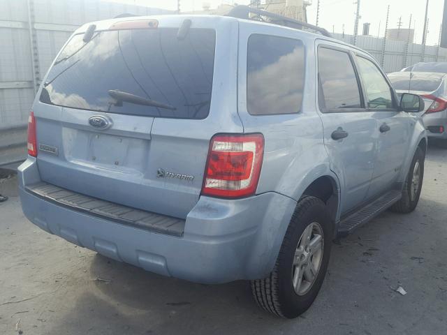 1FMCU49H18KD41355 - 2008 FORD ESCAPE HEV BLUE photo 4