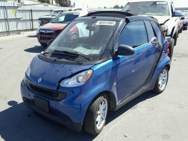 WMEEK31X58K103591 - 2008 SMART FORTWO PAS BLUE photo 2