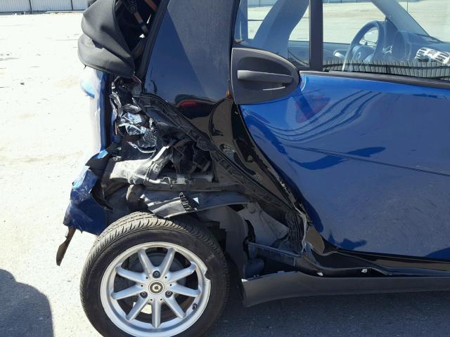 WMEEK31X58K103591 - 2008 SMART FORTWO PAS 蓝色 照片 9