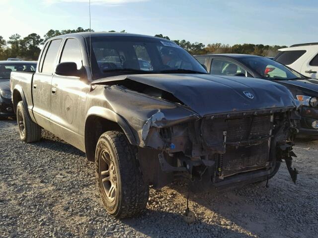 1D7HL48N54S597356 - 2004 DODGE DAKOTA QUA GRAY photo 1