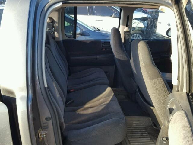 1D7HL48N54S597356 - 2004 DODGE DAKOTA QUA GRAY photo 6