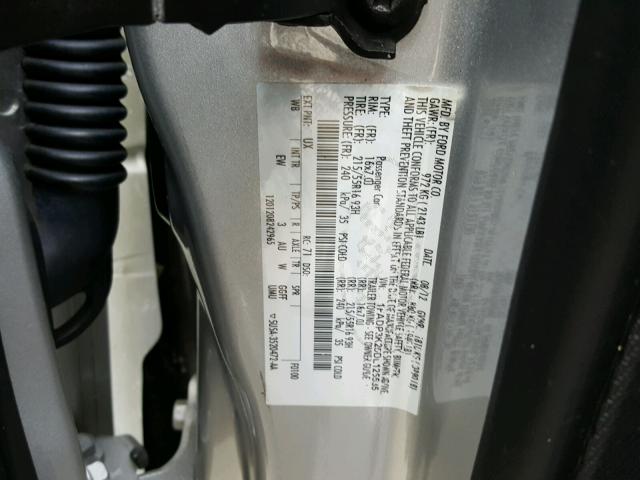 1FADP3K25DL125535 - 2013 FORD FOCUS SE SILVER photo 10