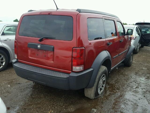 1D8GU28K38W101418 - 2008 DODGE NITRO RED photo 4