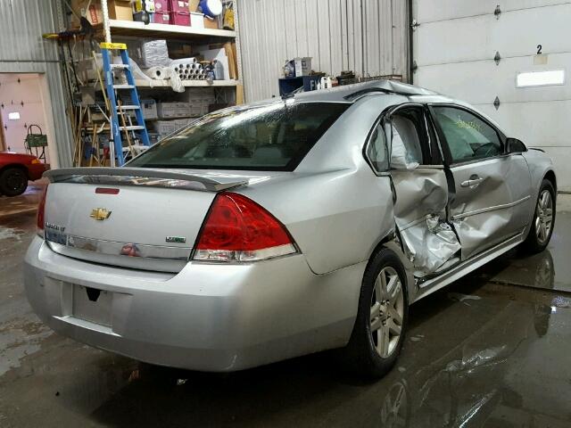 2G1WB5EK9A1182985 - 2010 CHEVROLET IMPALA LT SILVER photo 4