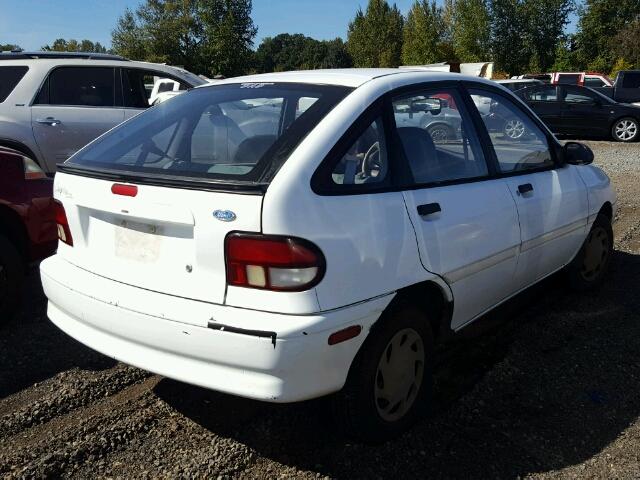 KNJLT06H4R6104032 - 1994 FORD ASPIRE WHITE photo 4