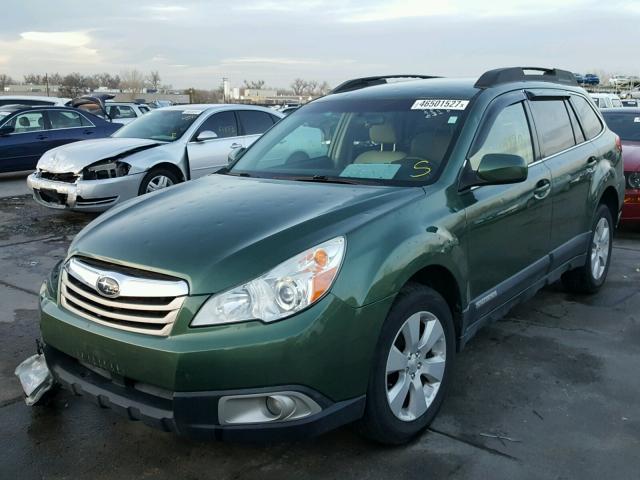 4S4BRBCC7A3338197 - 2010 SUBARU OUTBACK 2. GREEN photo 2