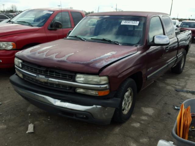 2GCEC19T4X1276261 - 1999 CHEVROLET SILVERADO MAROON photo 2