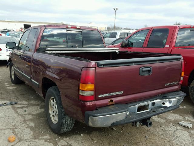 2GCEC19T4X1276261 - 1999 CHEVROLET SILVERADO MAROON photo 3