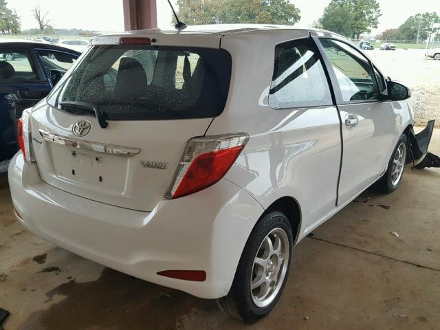 JTDJTUD37CD500614 - 2012 TOYOTA YARIS WHITE photo 4