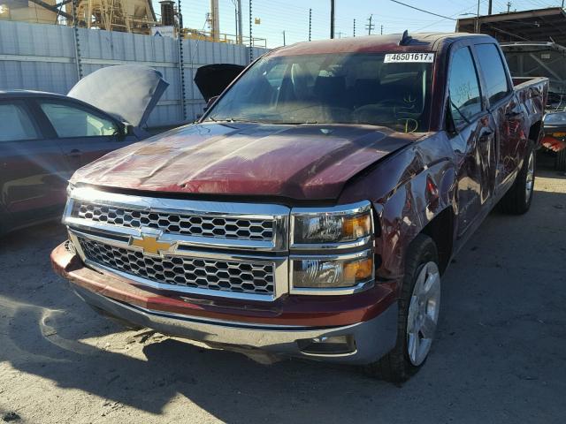 3GCPCREC5FG463835 - 2015 CHEVROLET SILVERADO RED photo 2